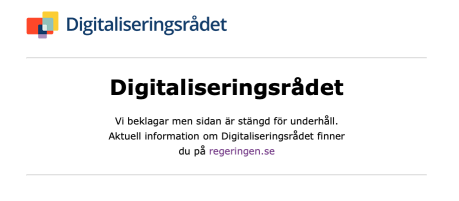 Digitaliseringsrådet
Vi beklagar men sidan är stängd för underhåll. Aktuell information om Digitaliseringsrådet finner du på regeringen.se