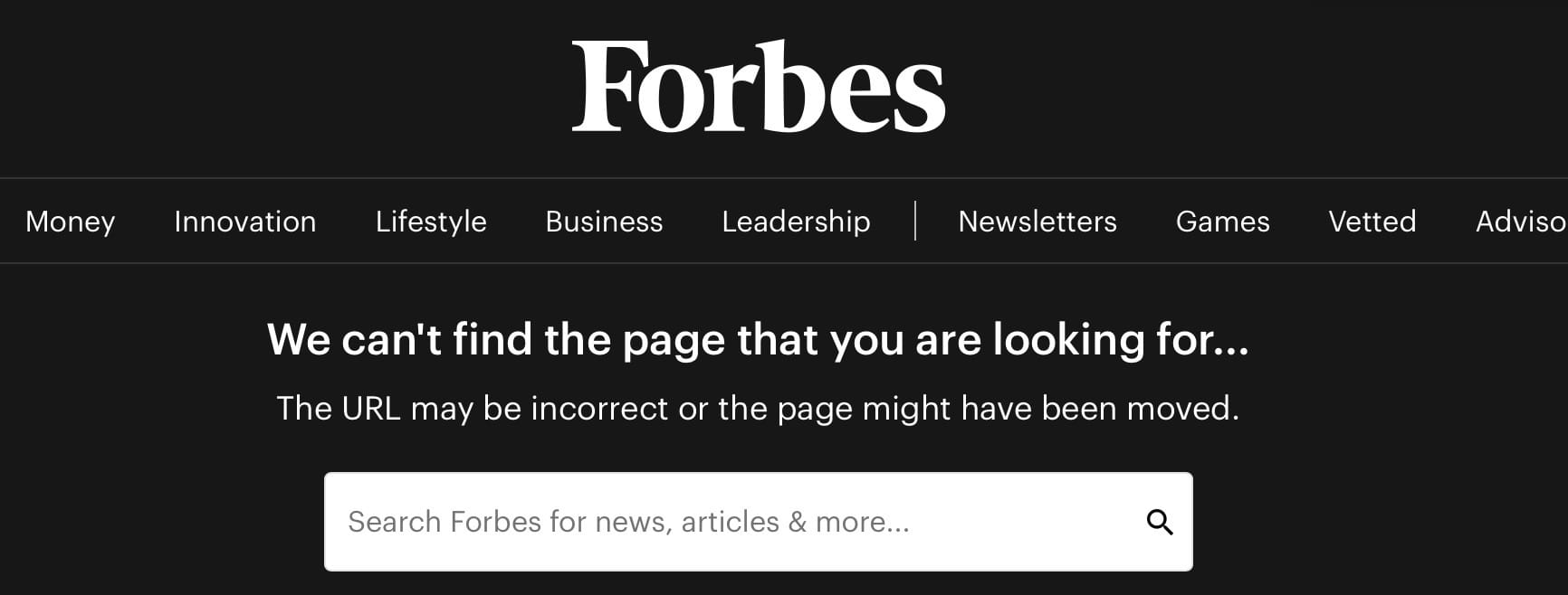 We can't find the page that you are looking for...
The URL may be incorrect or the page might have been moved.